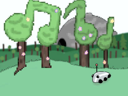 Concept art for the overworld of an RPG-style video game. October 2024.