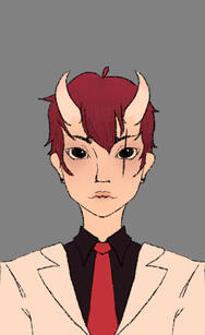 A reference portrait for an original character, unnamed. December 2025.